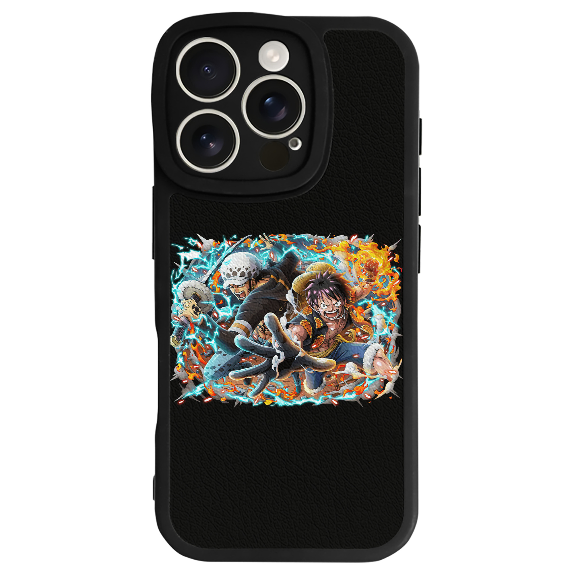 （画像用） ワンピース モンキー・D・ルフィ ONE PIECE Monkey D. Luffy 【iPhone 16シリーズ対応】シリコンスマホケース（レザー調） 材質：シリコン
